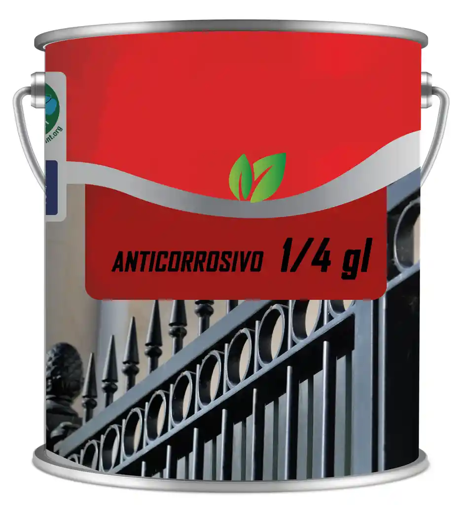 Pintura Anticorrosiva Roja 1/4 Gl Multimarca