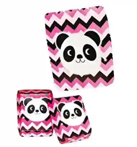 Plato Para Torta / Pudin Niña Panda X 12