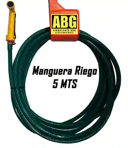 Manguera Jardin Con Pistola Y Terminales X 5 Mts Domestica