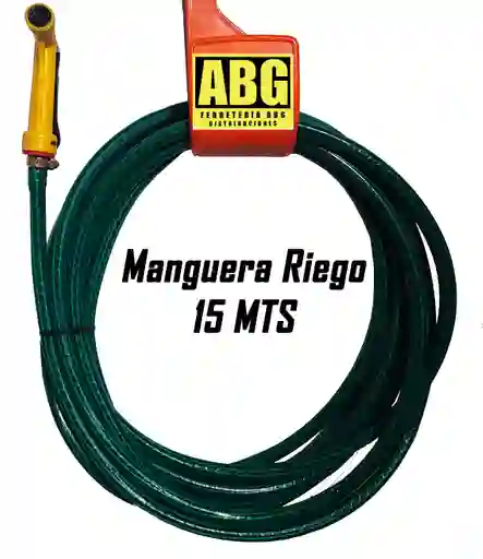 Manguera Jardin Con Pistola Y Terminales X 15 Mts Domestica