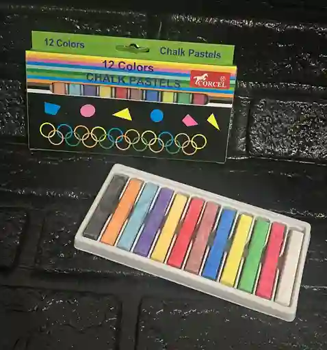 Caja Tiza Pastel X12 Unidades