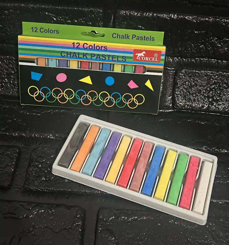 Caja Tiza Pastel X12 Unidades