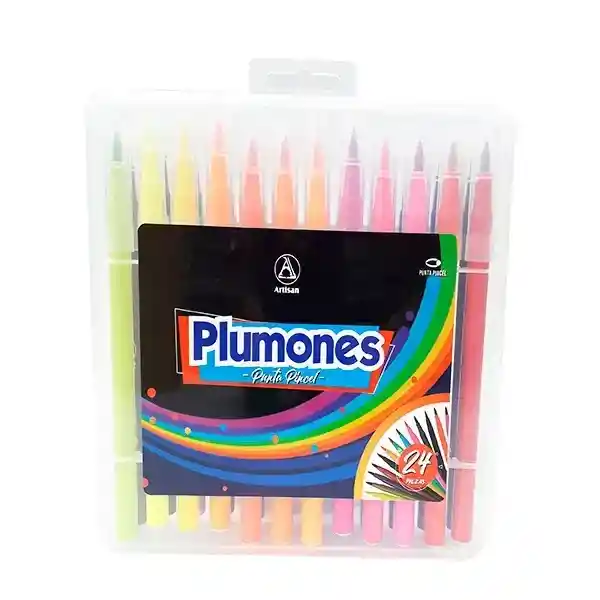 Plumones Artisan Punta Pincel X 24 Unidades