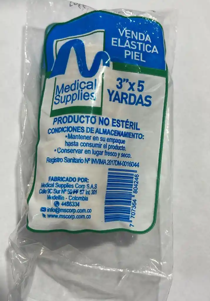 Venda Elastica 3x5 Color Piel