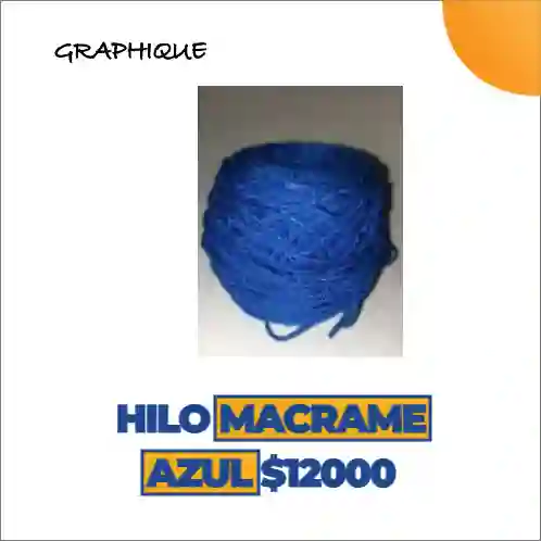 Hilo Macrame azul