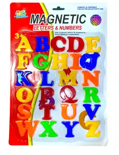 Letras Magnéticas En Pasta Multicolor 24 Piezas