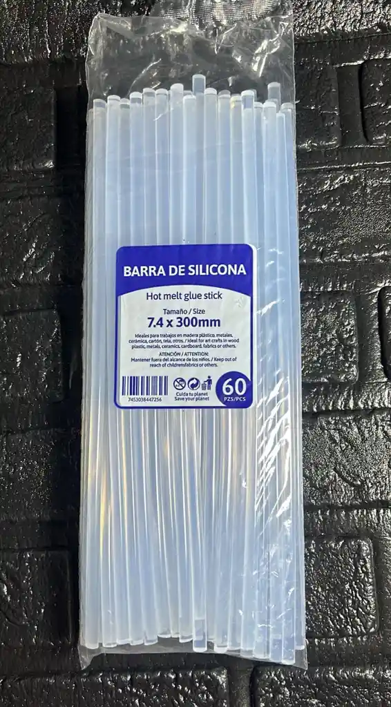 Silicona Barra Delgada 30cm X60 Unidades