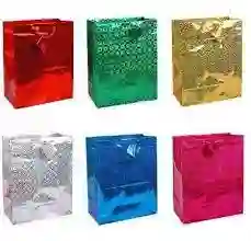 Bolsa De Regalo Metalizada Holograma Xl Jumbo 50x34