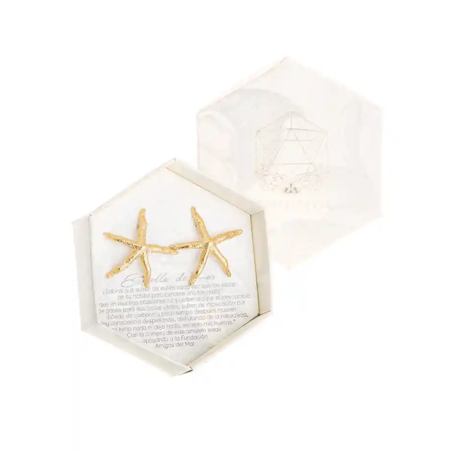 Aretes Estrella De Mar Grande Oro