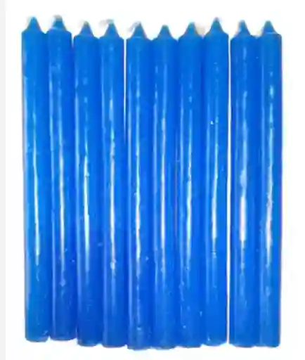 Velas Lisas Color Azul Rey Paq X12