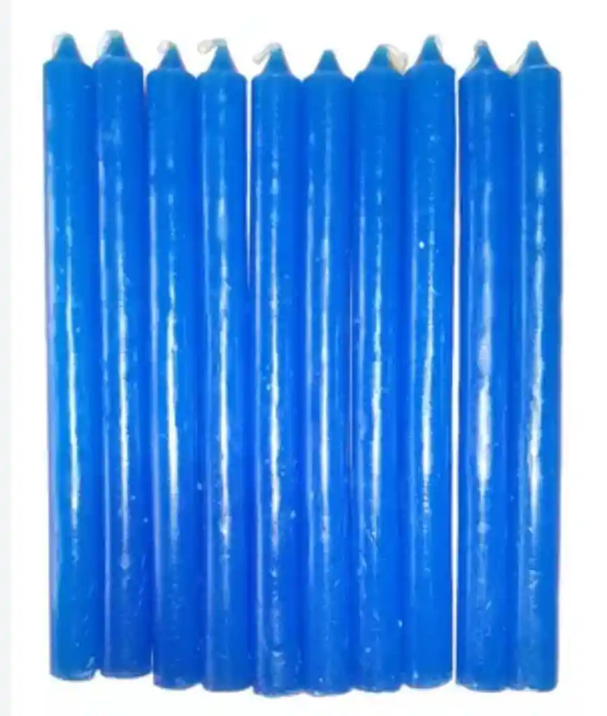 Velas Lisas Color Azul Rey Paq X12