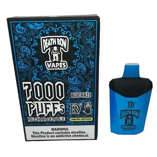 Vaper 7000 Puffs Death Row, Blue Razz, Vapes, Cigarrillo Electronico