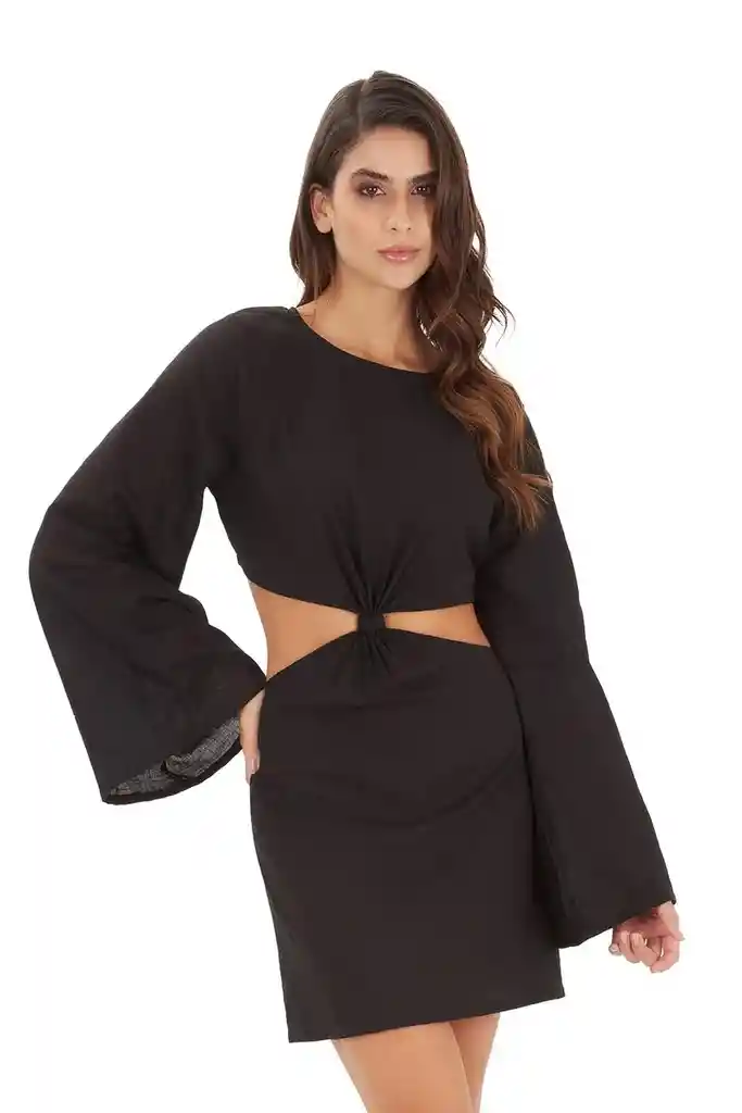 Vestido Corto Albín Negro Xs Mercedes Campuzano
