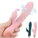 Vibrador Doble Estimulacion De Lujo Con Rotacion 360° 10 Modo De Vibracion (recargable) + Lubricante Intimo Neutro X 30 Ml Sex Love + Limpiador De Juguetes Elixir Neutro 29 Ml