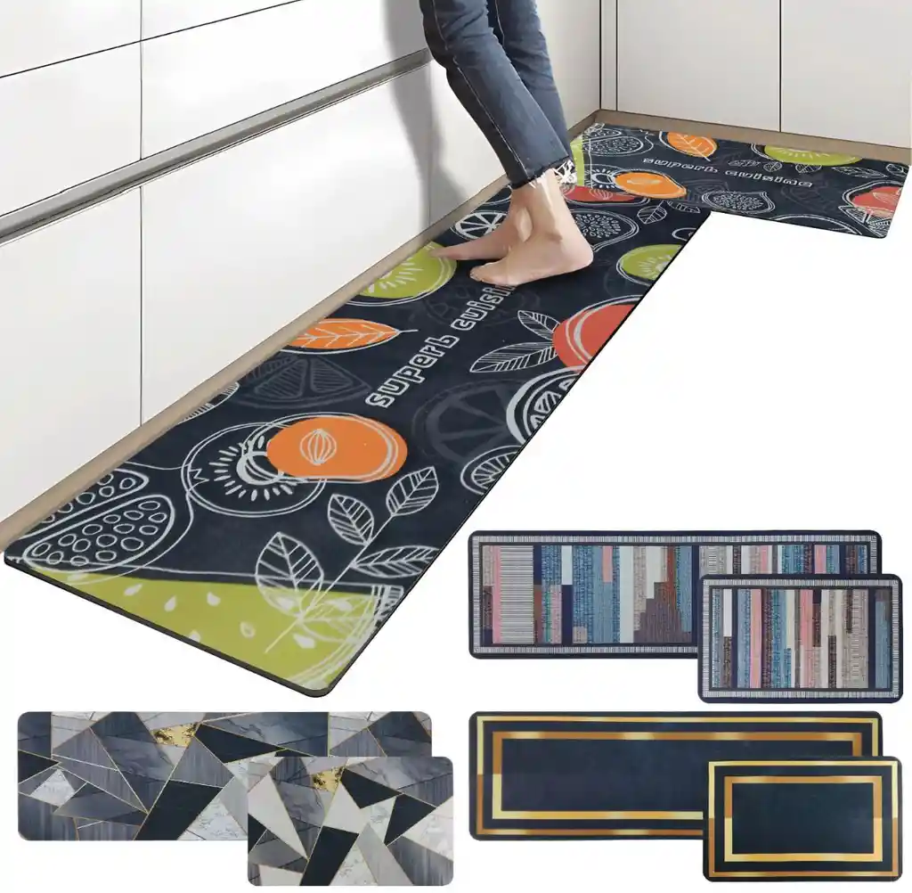 Kit 2 Tapete Alfombra Absorbente Y Antideslizante Cocina / Baño