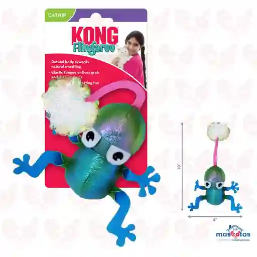 Kong Juguete Para Gato Flingaroo Frog-sapo