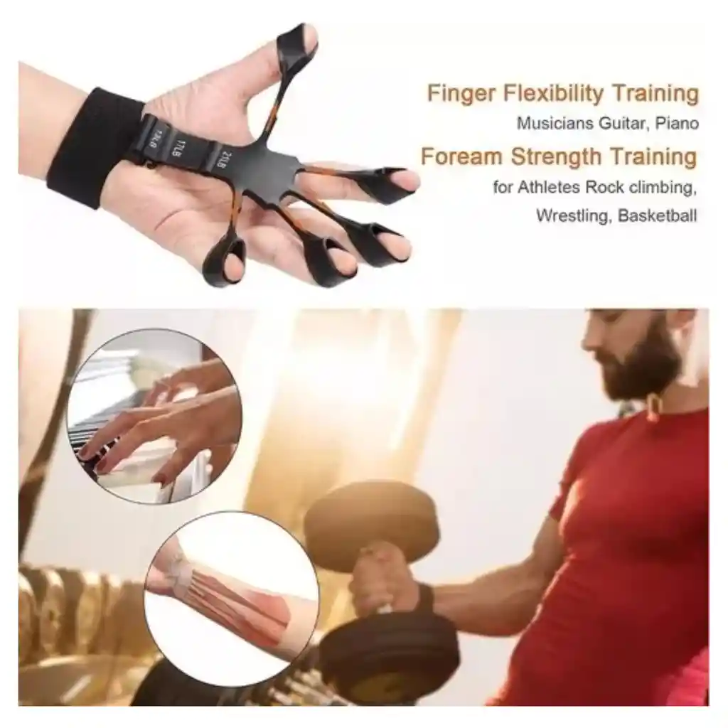 Tensor Hand Grip Ejercitador Mano Terapia Dedos