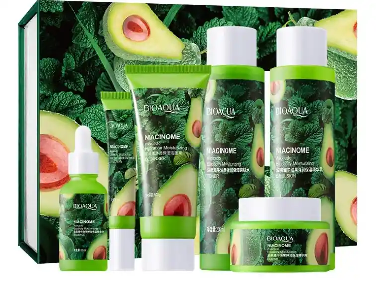 Kit Facial Niacinome Aguacate Bioaqua 6 Pcs