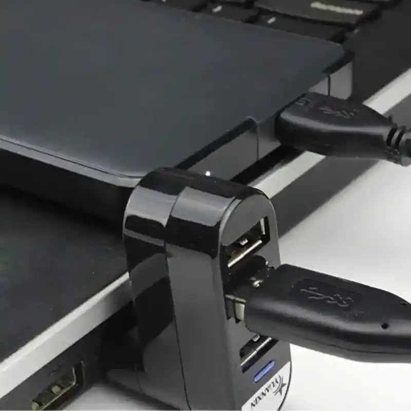 Hub Usb 2.0 3 Puertos Gira 180 Grados, Cómodo Alta Calidad Para Pc O Portátil