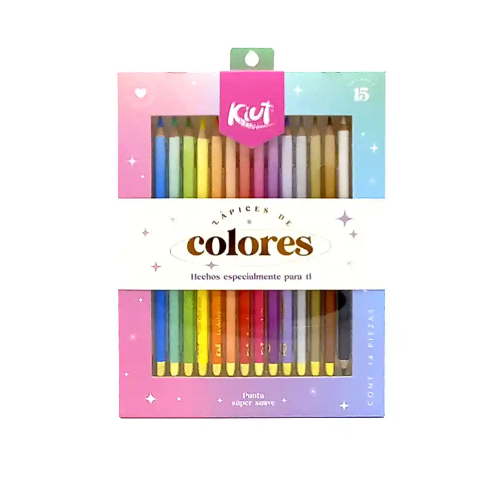 Caja De Colores Norma Kiut X 15 Unidades Doble Punta