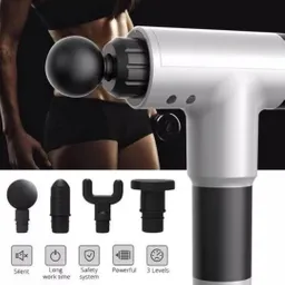 Masajeador Muscular Fascial Gun 6 Velocidades Color Gris