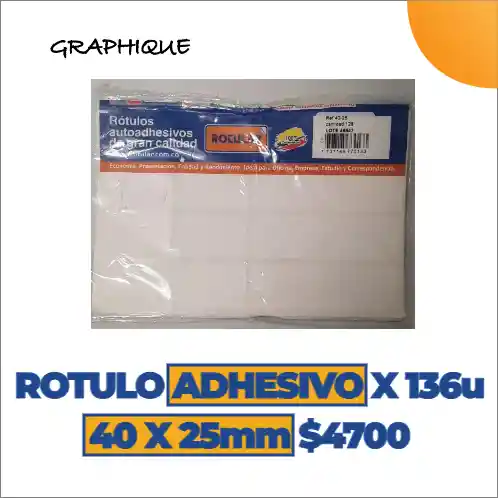 Rótulo 40x25 Mm Por 126 U