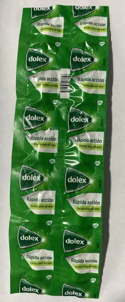 Dolex 500mg Por 10 Tabletas.