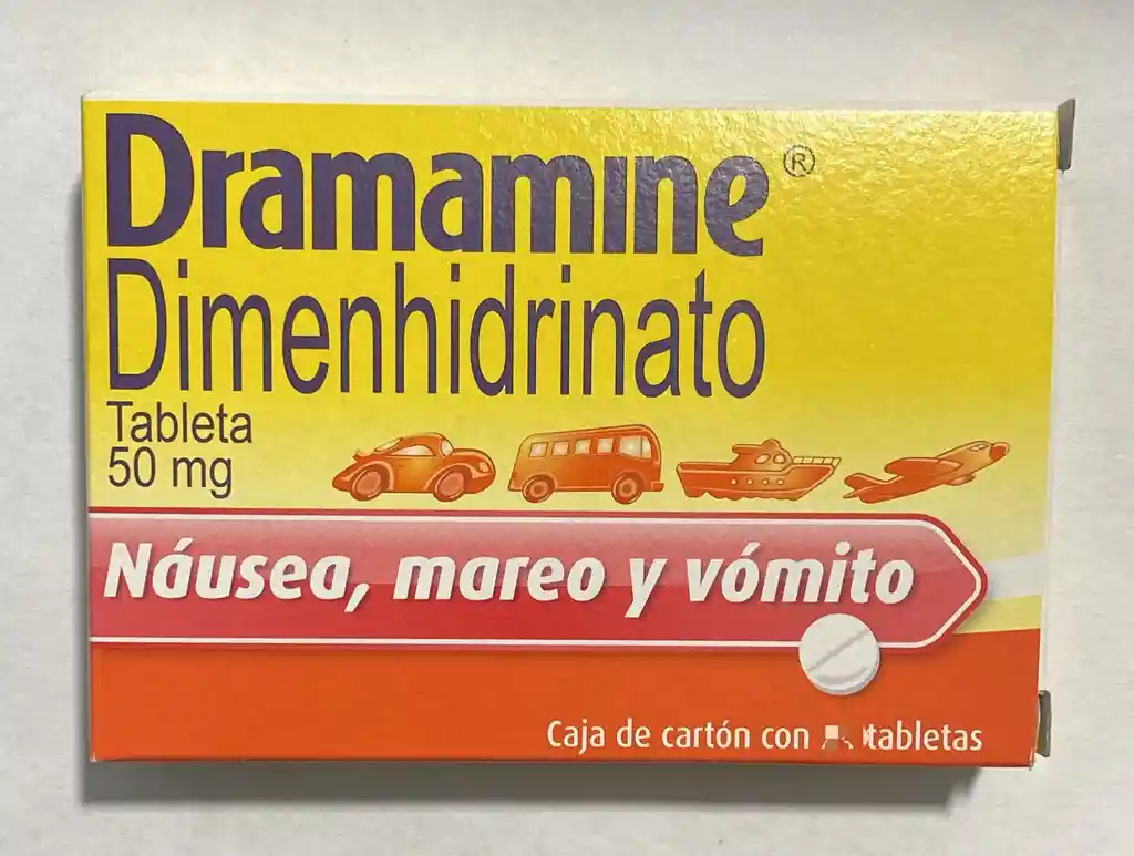 Dramamine 50mg Por 1 Pastilla.