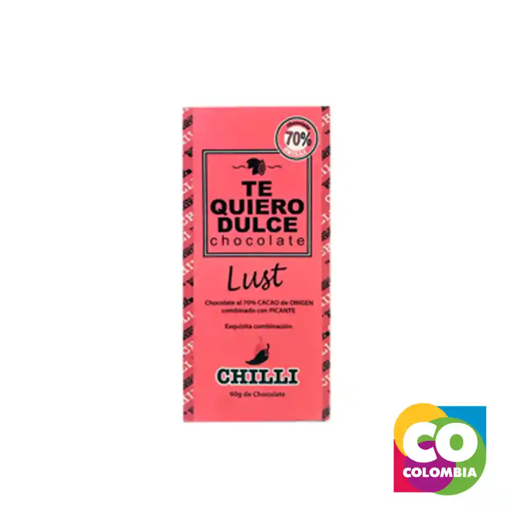 Chocolate Con Chilli Peper Marca Lust Embalaje De 1 Unidad Por 60g