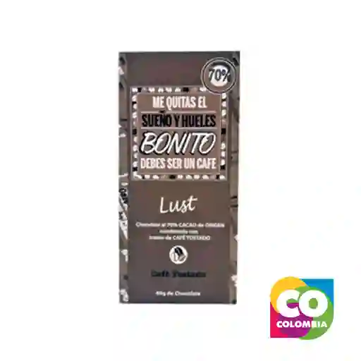 Barra De Chocolate Con Café Marca Lust Embalaje De 1 Unidad Por 60g