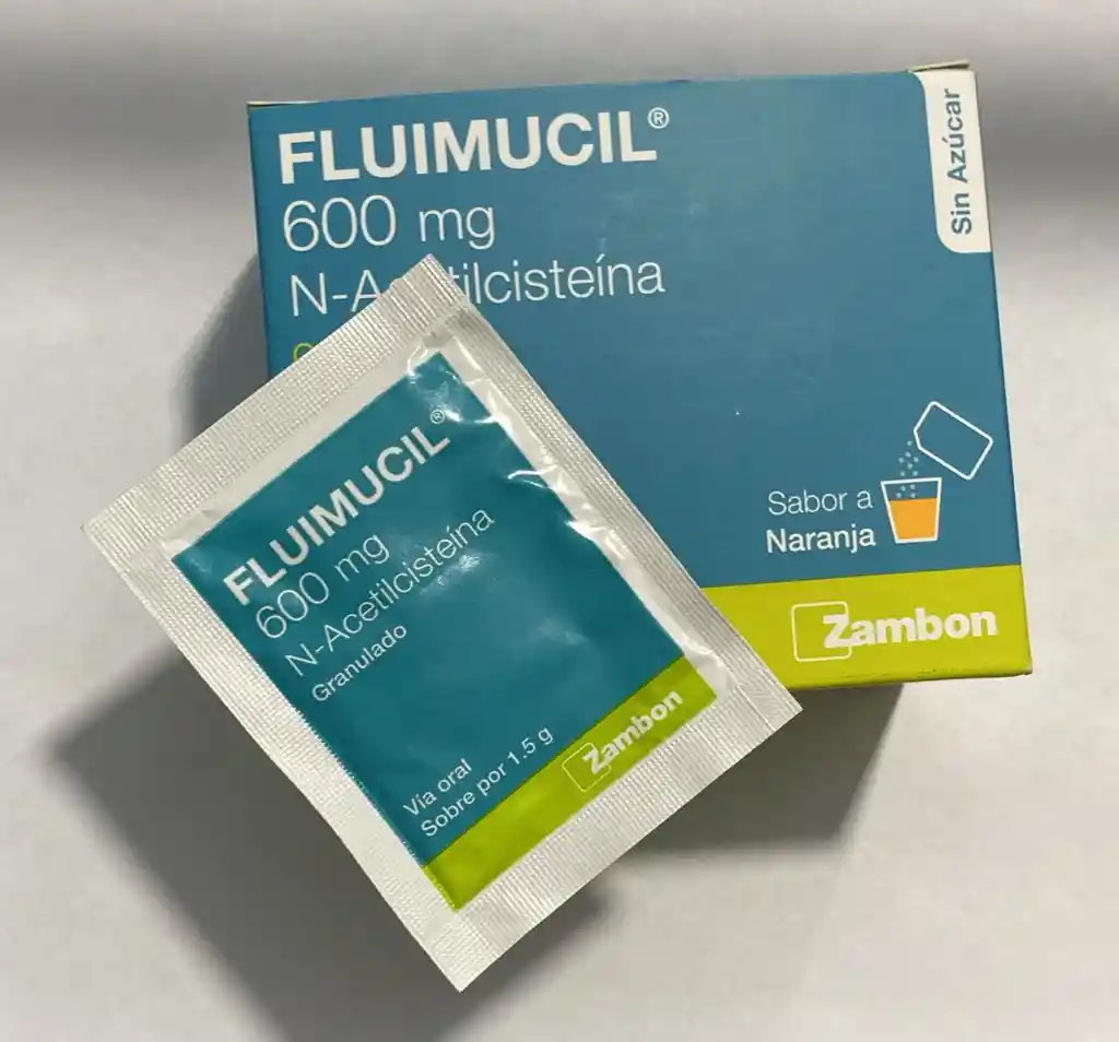 Fluimucil 600mg Por 1 Sobre Granulado.