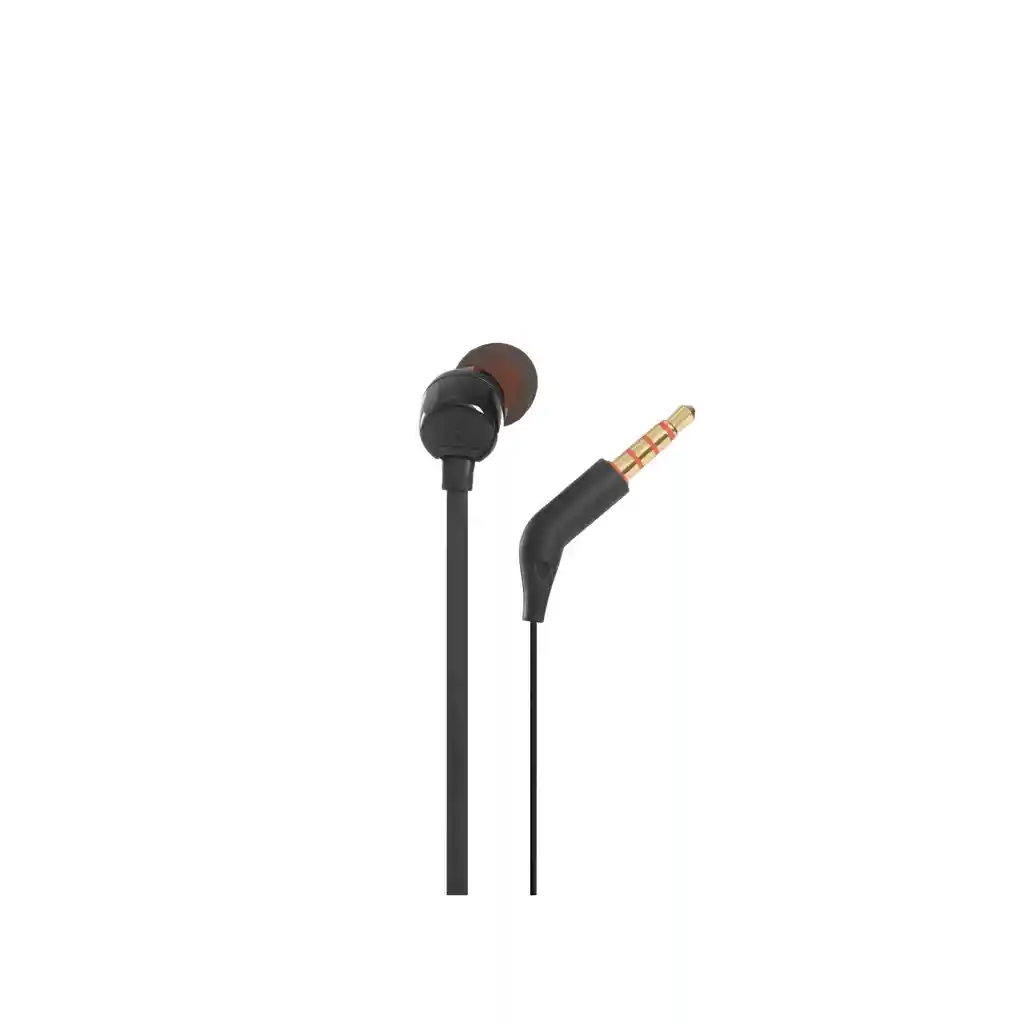 Audifono Jbl T110 Manos Libres Cable Plano Antienredos 3.5 Mm Negro