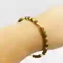 Pulsera Dorada Y Piedras Labradorita