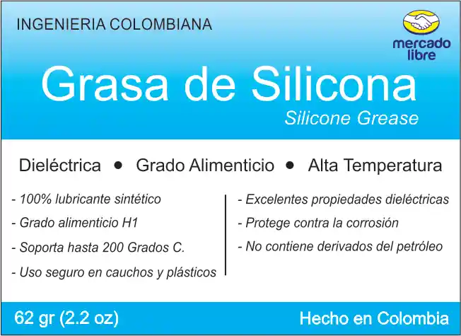 Grasa Silicona Dieléctrica 100% Sintética Transparente