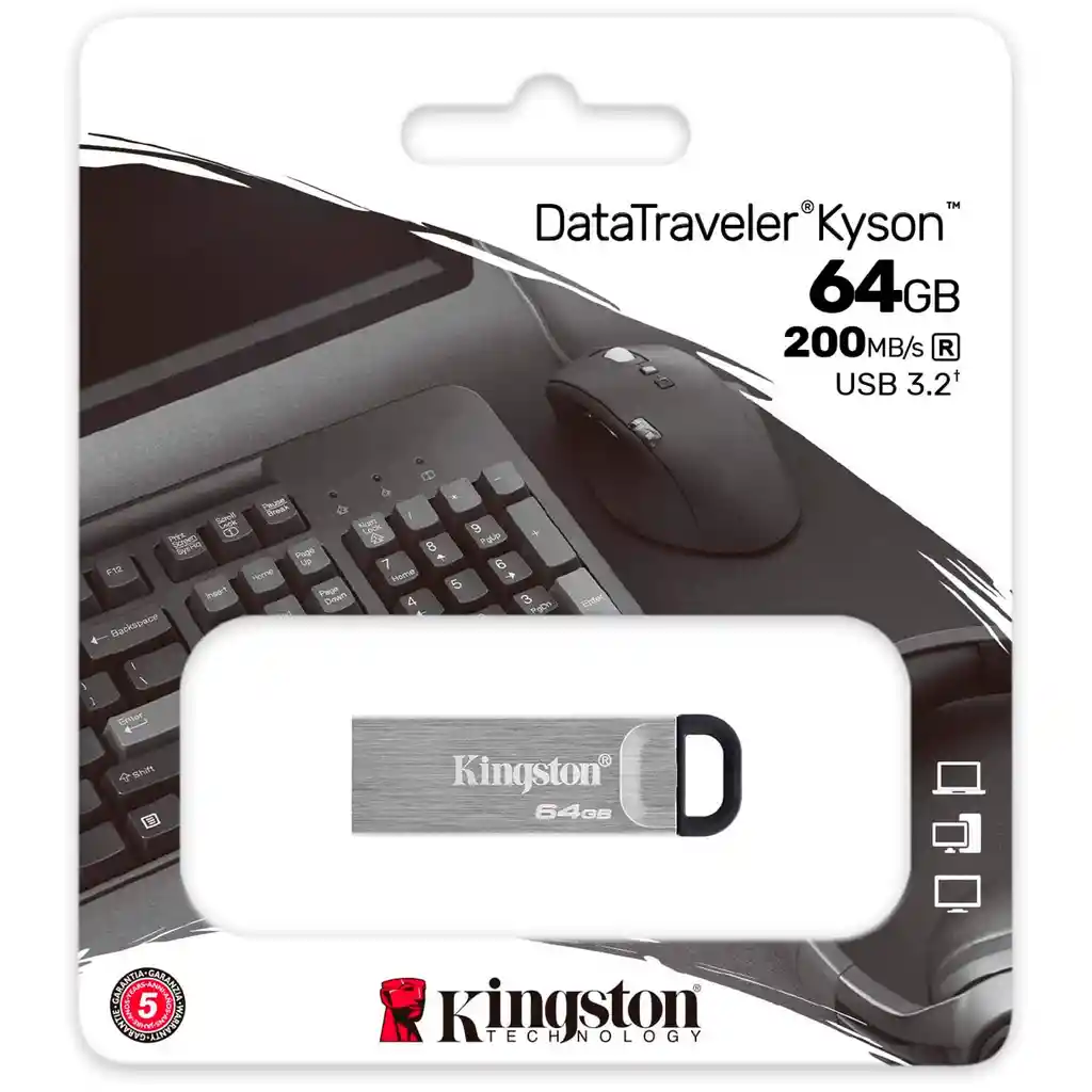 Memoria Usb 64gb Metálica Kingston Kyson