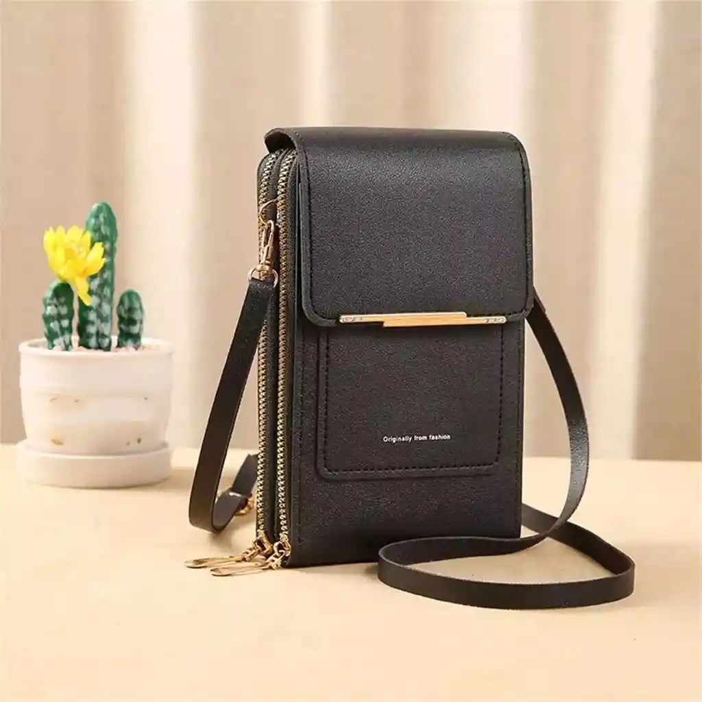 Bolso Billetera De Cuero Suave Con Pantalla Táctil - Elegancia Y Funcionalidad En Uno