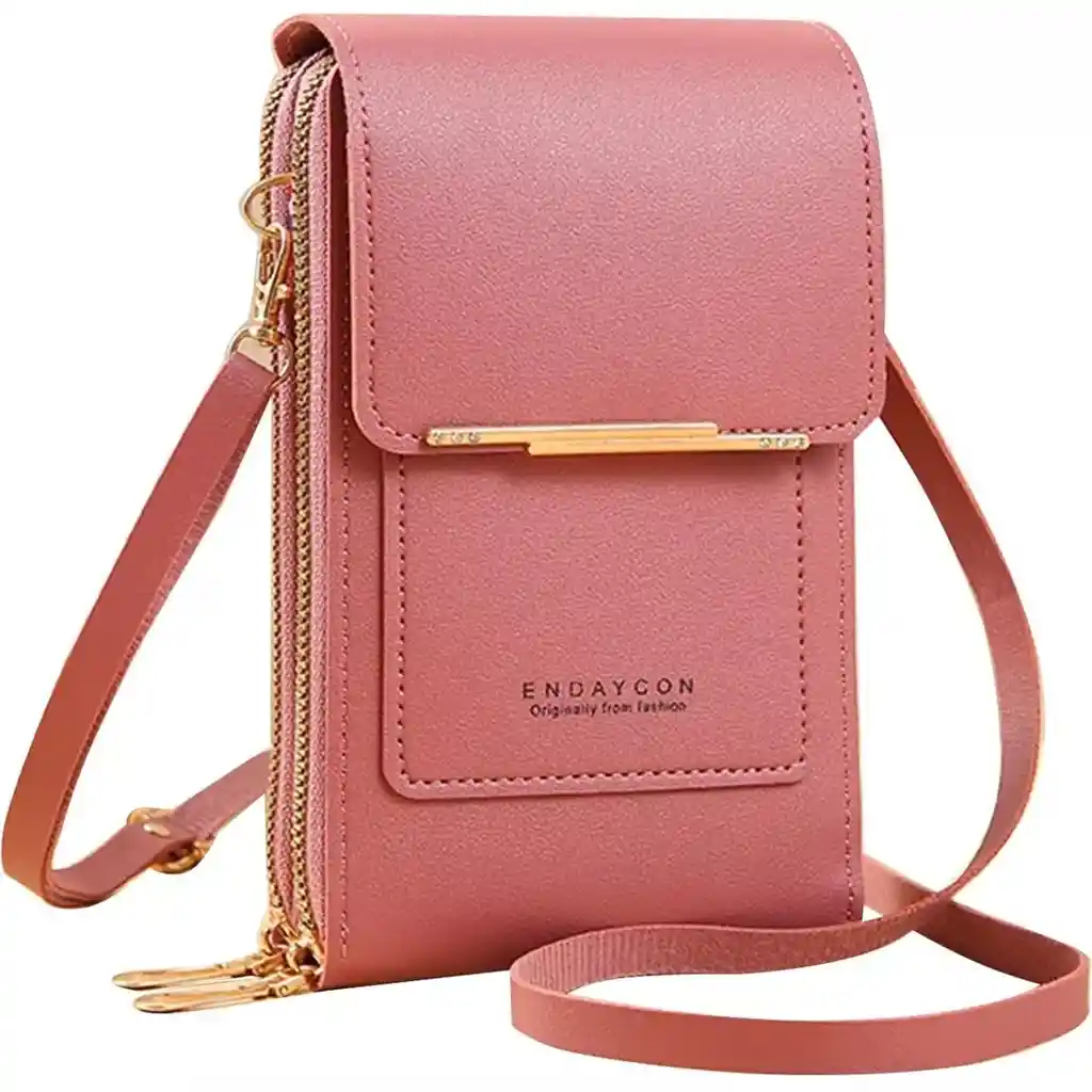 Bolso Billetera De Cuero Suave Con Pantalla Táctil - Elegancia Y Funcionalidad En Uno