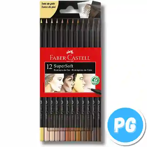 Caja Colores Faber Castell X12 Tonos Piel Supersoft