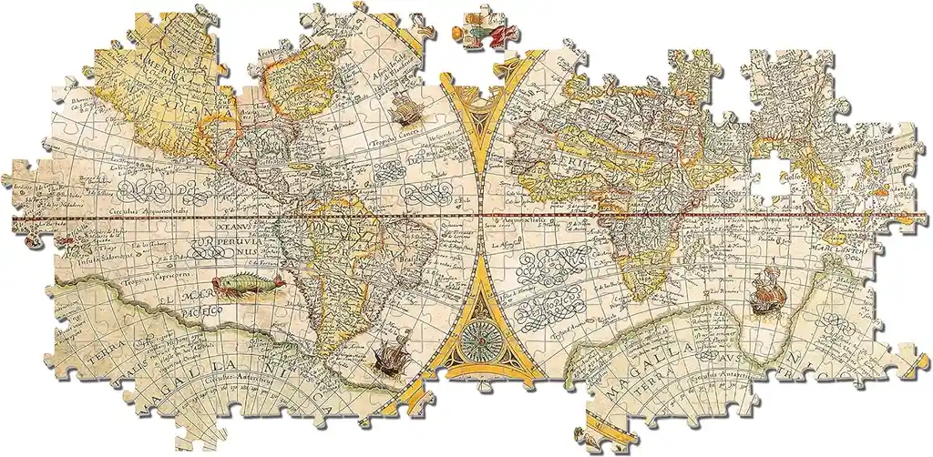 Rompecabezas 2000 Piezas Adulto Mapa Antiguo Mundo Clementon - Rappi