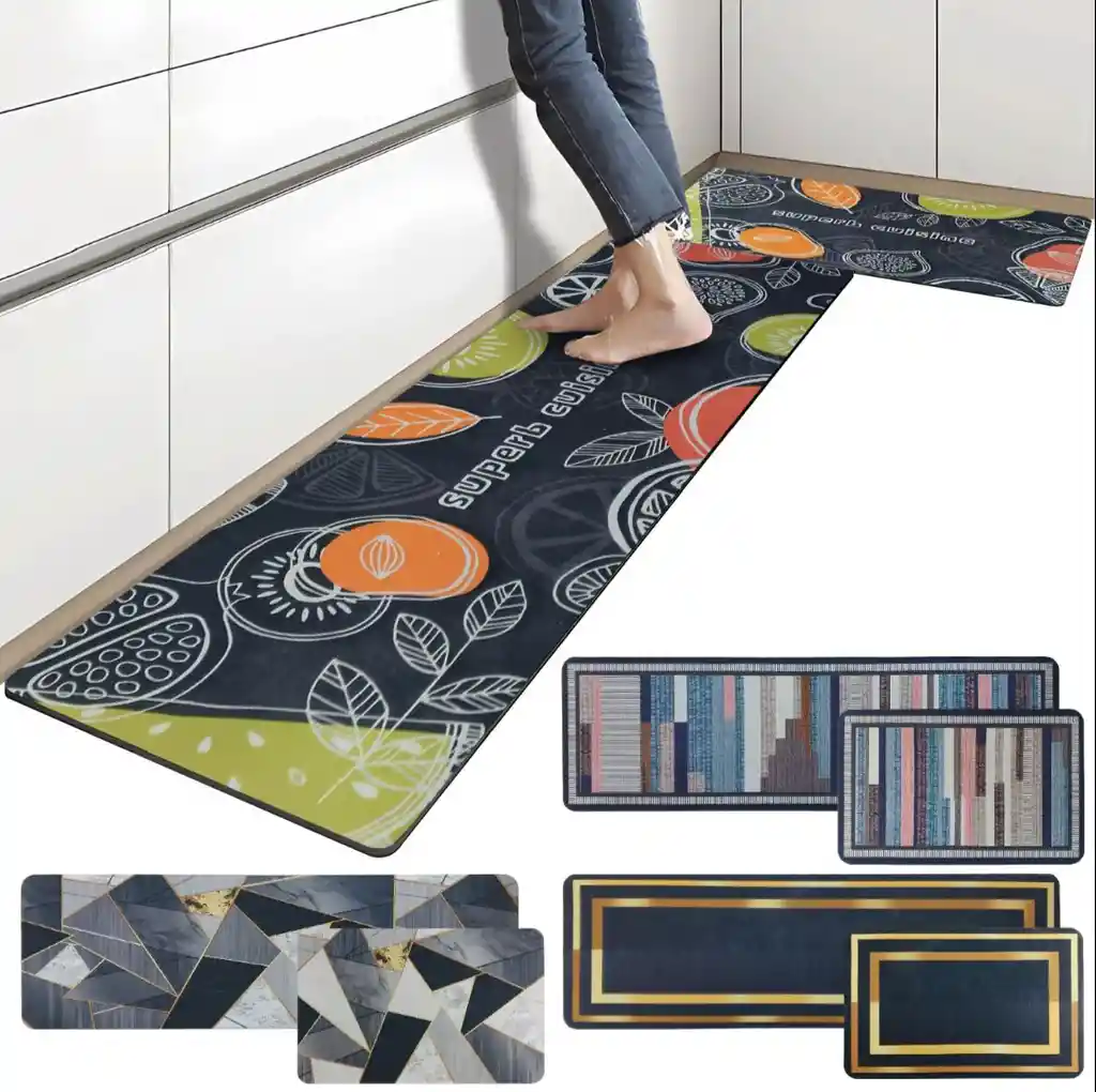 Tapete Alfombra Cocina Absorbente Y Antideslizante Juego X2