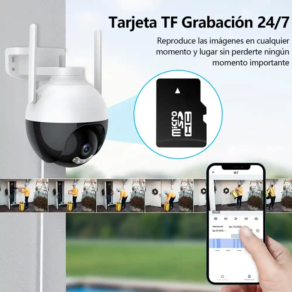 Cámara De Seguridad Exterior Domo Full Hd 2k Ptz 360inch C11