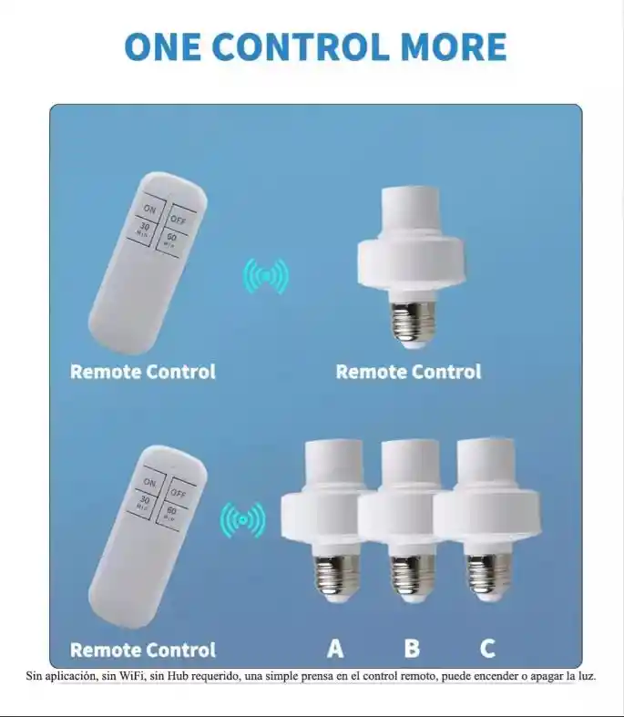 Enchufe Bombillo Control Interruptor Inteligente Bombillo