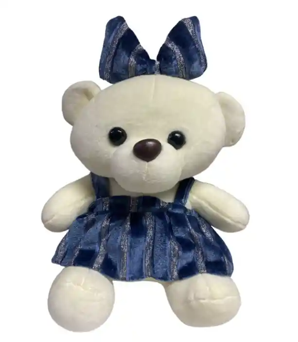 Peluche Oso Osito Con Jardinera Vestido 25cm