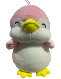 Peluche Pinguino Antiestrés Masmelo Blanco Y Rosado Pequeño