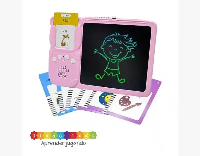 Traductor Tablero Didáctico Con 255 Tarjetas Español-inglés Para Niños