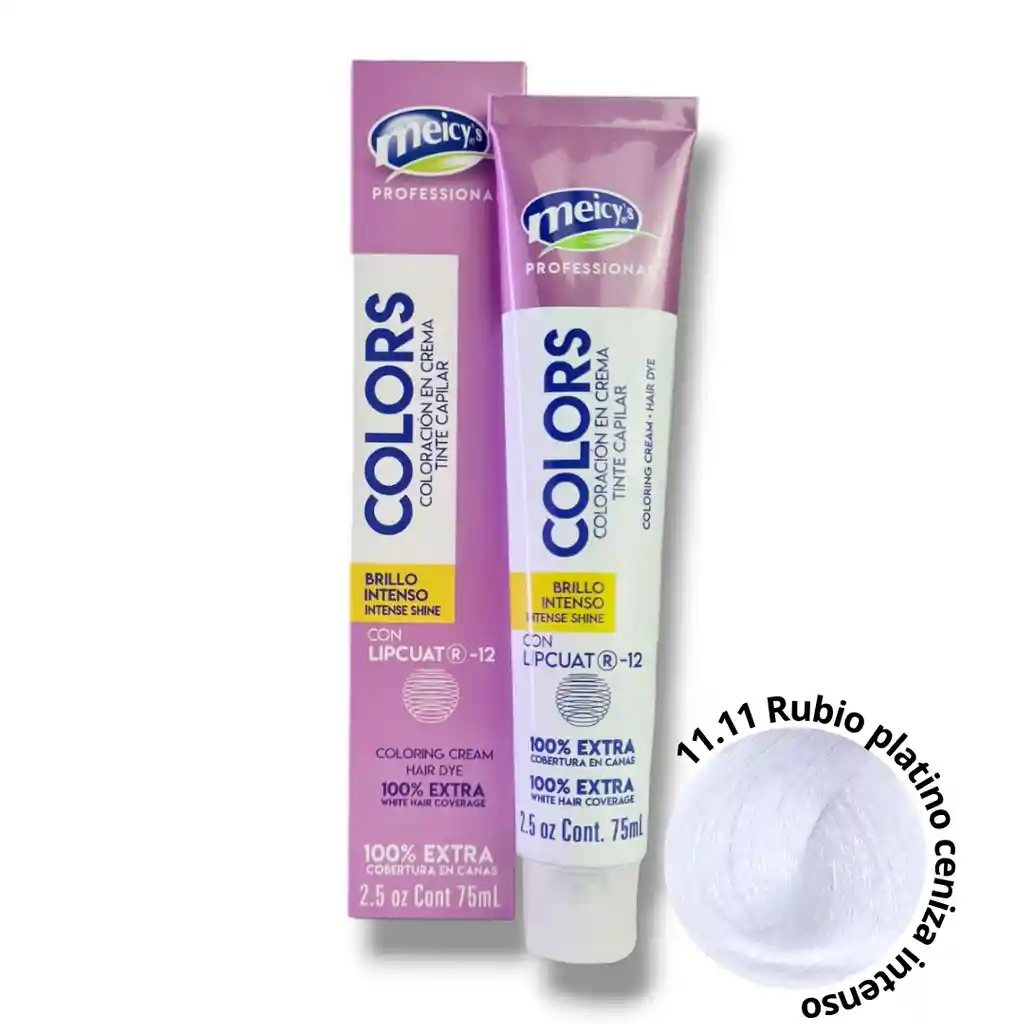Tinte Rubio Platino Cenizo Intenso 11.11 Meicys 75ml
