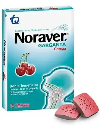 Noraver Garganta Cereza S/bre X 6