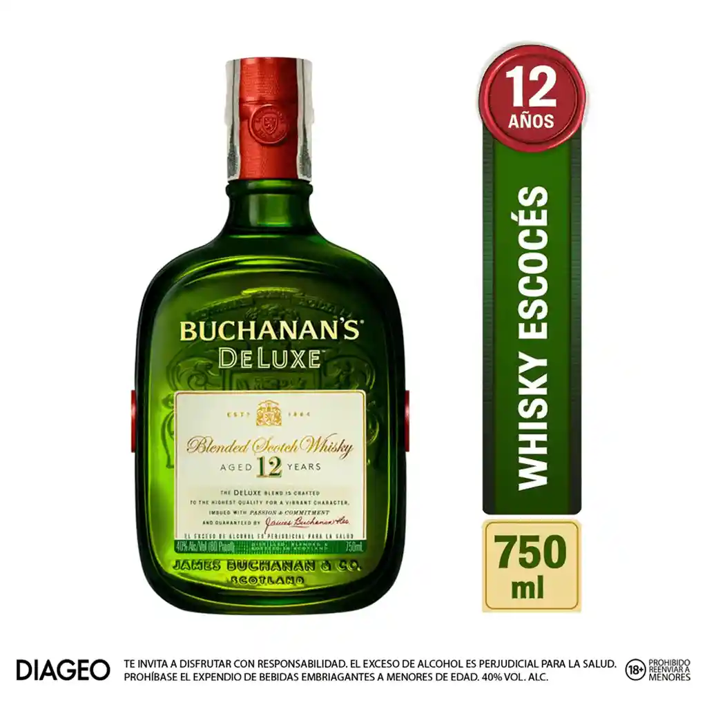 Whisky Buchanan's Deluxe 12 Años 750ml