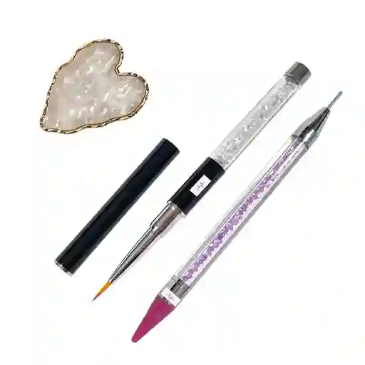 Set De Pinceles De Lujo Para Decoración Uñas Nail Art