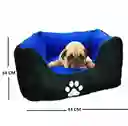 Cama Pequeña Con Cojin Lavable Color Azul Para Perros Y Gatos